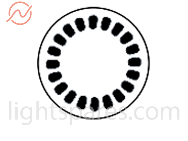 Martin Mac250 - Gobo Nr.1 (Radial Dashes) D22.5