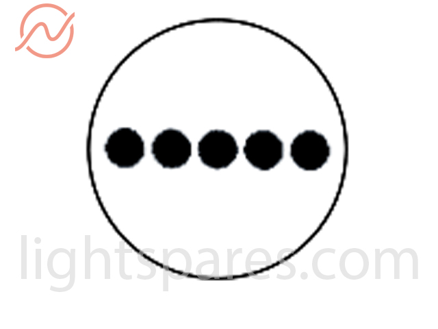 Martin Mac250 - Gobo Nr.2 (Line of Beams) D22.5