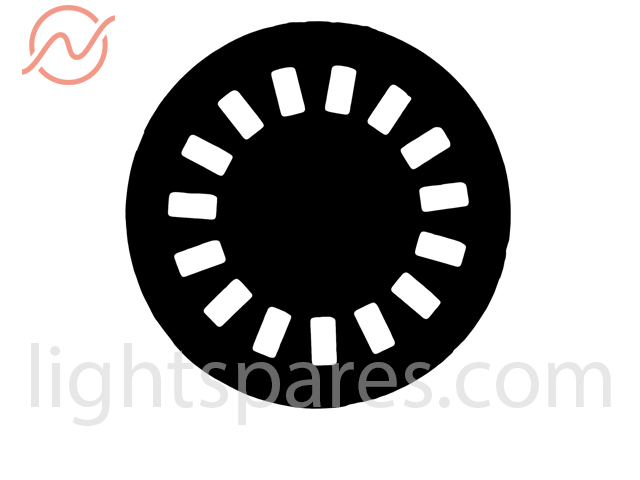 PR Lighting - Metal Gobo 27mm Radial 1