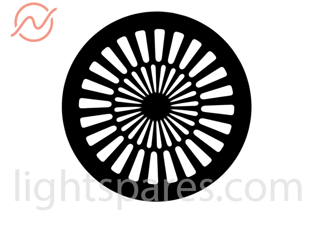PR Lighting - Metal Gobo 27mm Radial 2