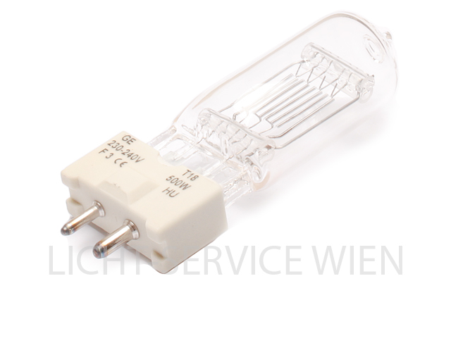 Halogen Lampe T18 GCW 500W 240V [GY9,5] GE