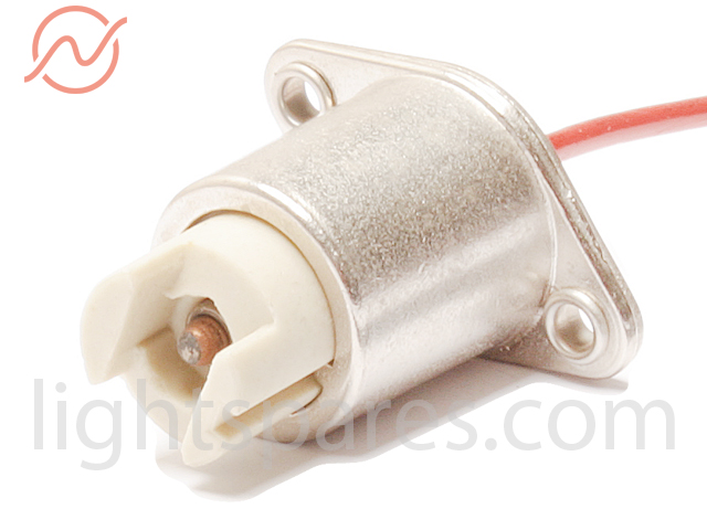 Lampenfassung R7s hinterer Flansch, 45mm Kabel