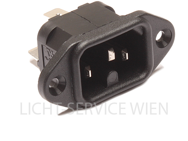 Stecker - IEC Heissgeräte Einbaubuchse schwarz