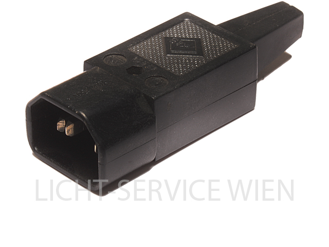 Stecker - IEC Kabelstecker schwarz gerade