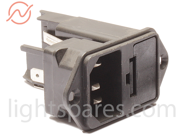 Stecker - Kaltgeräte Einbaubuchse+ 2 pol. schw