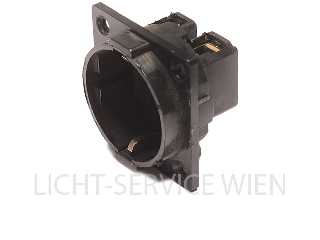 Stecker - Schuko Anbaukupplung ohne Deckel (sw)