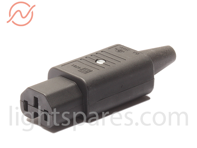 Stecker - IEC Heissgerätekupplung gerade schwarz