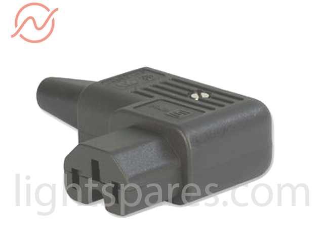 Stecker - IEC Heissgerätekupplung Winkel schwarz