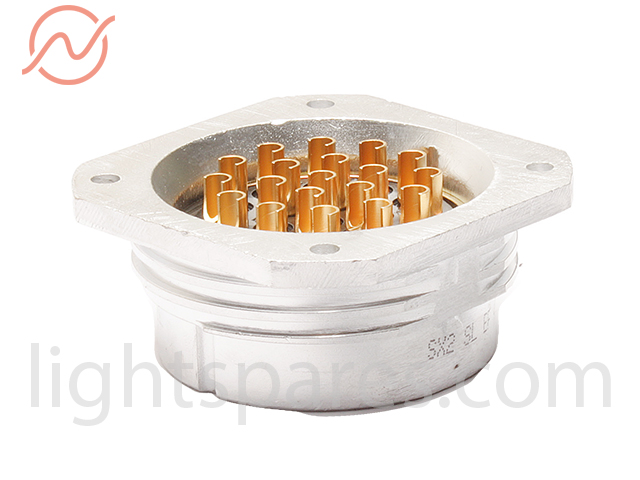Stecker - Socapex 19pol Anbaubuchse silber