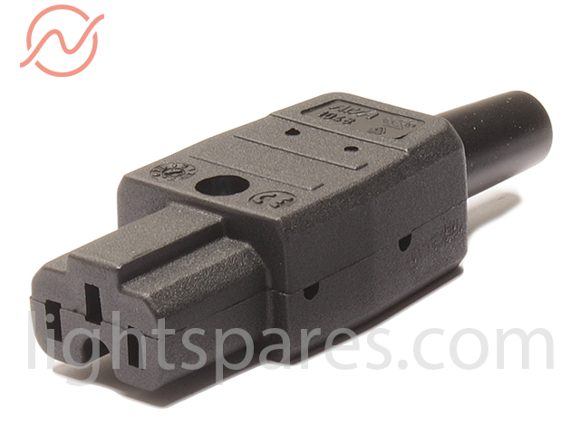 Stecker - C15A Heissgerätekupplung gerade schwarz
