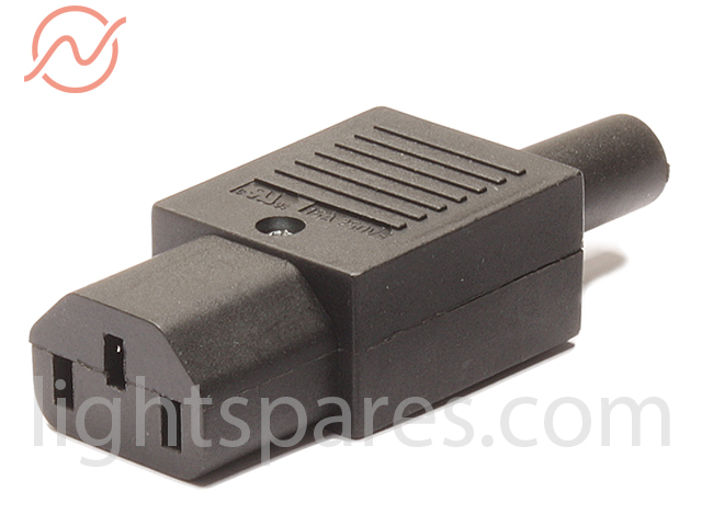 Stecker - Kaltgeräte Einbaustecker gerade schwarz