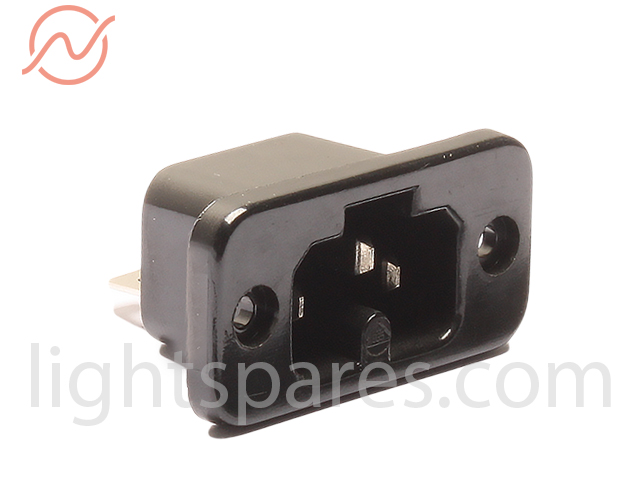 Stecker Heissgeräte Einbaustecker Bakelit schwarz