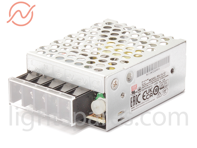 Schaltnetzteil 12V / 1,3A, RS-15-12, CASE, MW