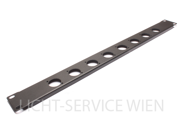 Rackblende 8x Neutrik 19" 1HE schwarz, U-Profil