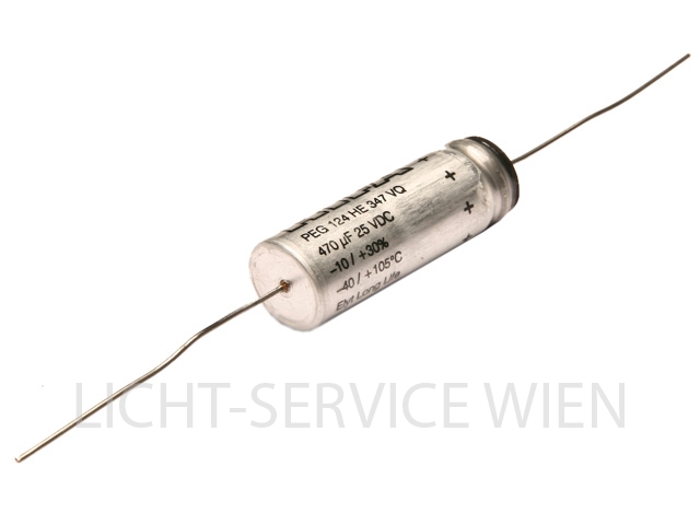Kondensator - ELKO 25V / 470uF industry axial