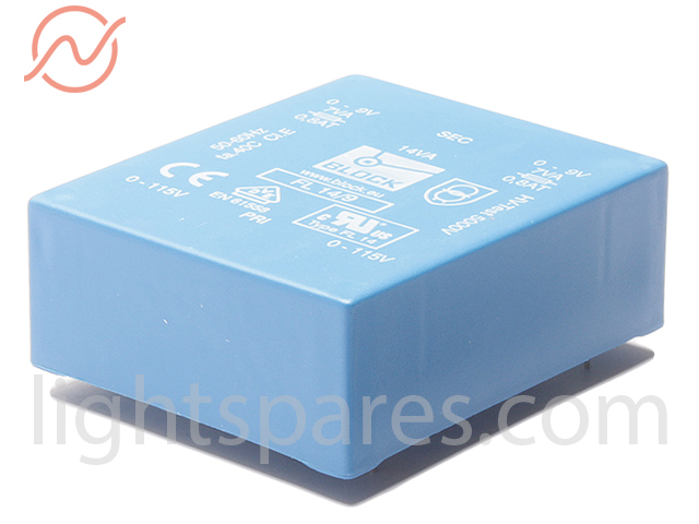 Printtrafo, Trafo 9V ac/115V ac, 230V ac FL 14/9
