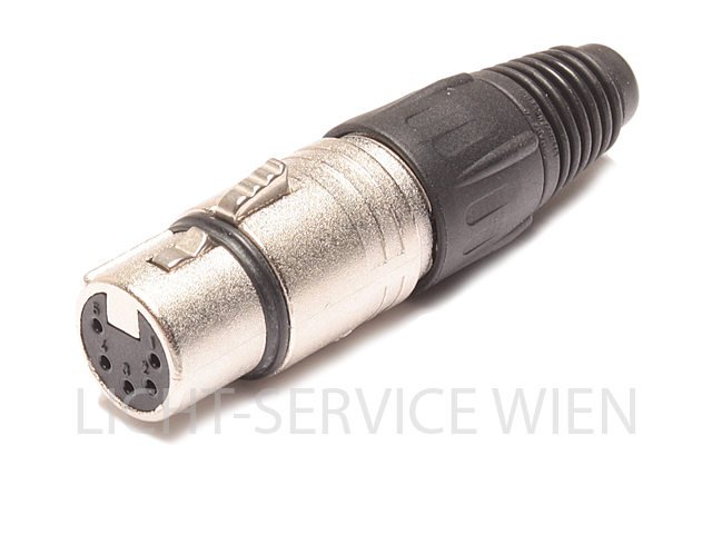 Stecker - XLR 5pol silber, NC5FX, Kabelbuchse