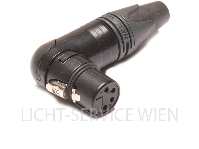 Stecker - XLR 4pol schwarz,NC4FRXB,Winkelkabelbu.
