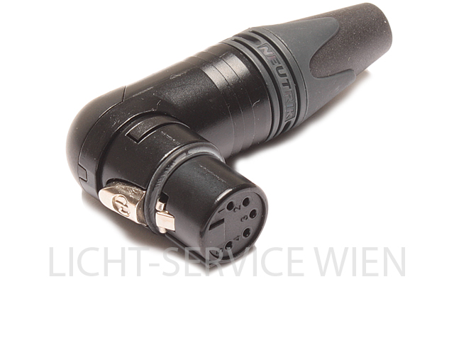Stecker - XLR 5pol schwarz,NC5FRXB,Winkelkabelbu.