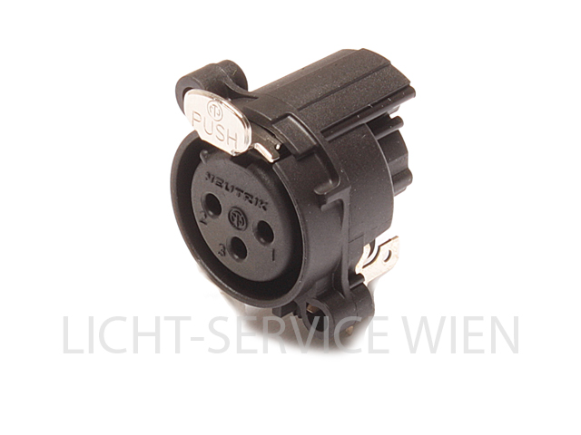 Stecker - XLR 3pol PCB Anbaubuchse90°,sw,NC3FAH-B