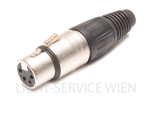 Stecker - XLR 4pol silber, NC4FX, Kabelbuchse