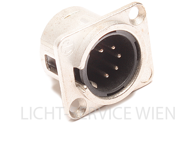 Stecker - XLR 5pol silber, NC5MDL1, Anbaustecker