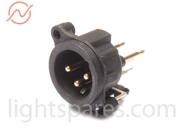 Stecker - XLR 3pol PCB Anbaustecker, sw, NC3MAV