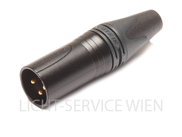 Stecker - XLR 3pol schwarz, NC3MX-B, Kabelstecker