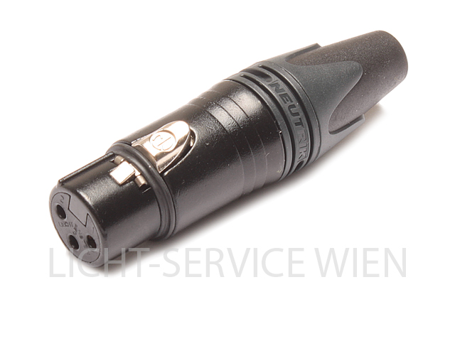 Stecker - XLR 3pol schwarz, NC3FX-B, Kabelbuchse