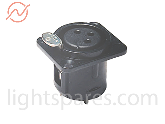 Stecker - XLR 3pol schwarz, NC3FD-B, Anbaubuchse