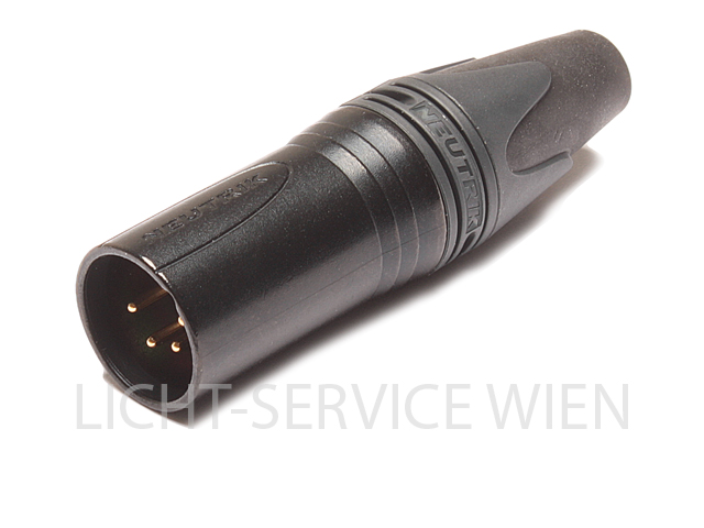Stecker - XLR 4pol schwarz, NC4MX-B, Kabelstecker