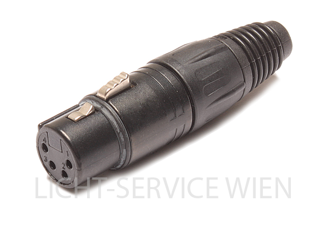 Stecker - XLR 4pol schwarz, NC4FX-B, Kabelbuchse