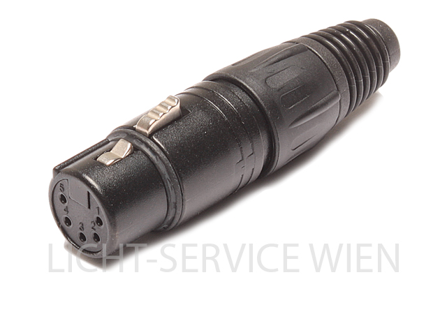 Stecker - XLR 5pol schwarz, NC5FX-B, Kabelbuchse