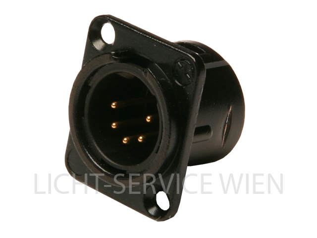 Stecker - XLR 5pol schwarz, NC5MD-B, Anbaustecker