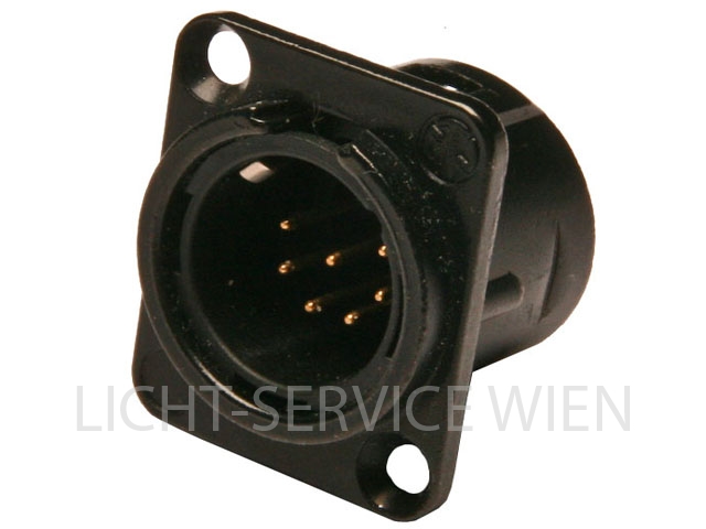 Stecker - XLR 7pol schwarz, NC7MD-B, Anbaustecker