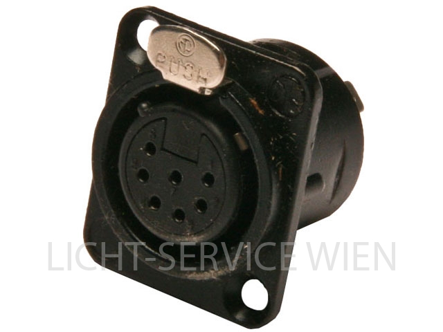 Stecker - XLR 7pol schwarz, NC7FD-B, Anbaubuchse