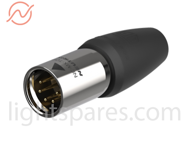 Stecker - XLR 5pol silber, NC5MX1-TOP,Kabelstecker
